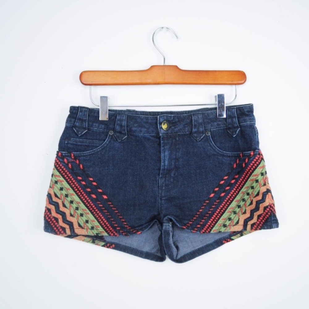 Urban Outfitters BDG Tribal Embroidered Shorts